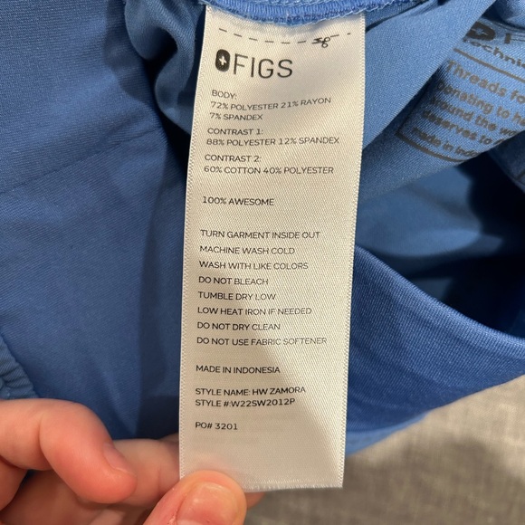 FIGS Ceil Blue Zamora™ High Waisted - Petite Jogger Scrub Pants - XXS - Petite - Picture 5 of 5